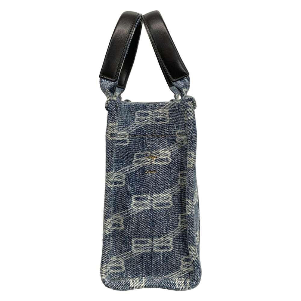 Balenciaga Hardware XS Tote Bag Tote Bag 693662 Light Blue Black Denim Leather - Picture 4 of 15